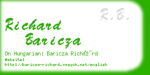 richard baricza business card